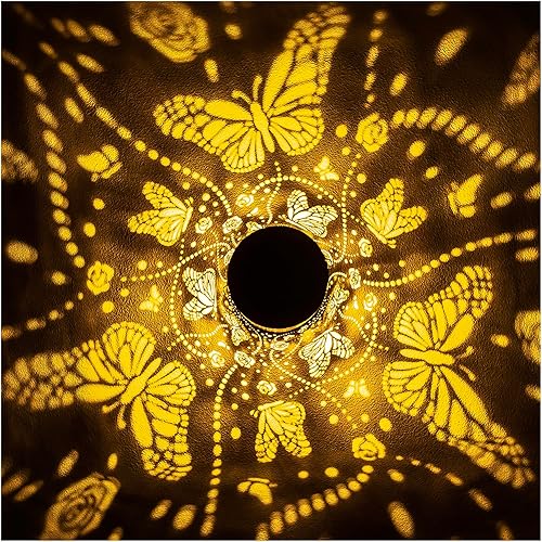 Miniatura 7 de Regalos de Navidad para mujeres, faroles solares de mariposa para exteriores, impermeables, luces solares colgantes, regalos de mariposa para