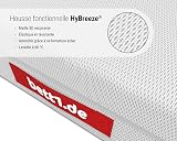 bett1 | Matelas Flip® - 180x200 cm, Hauteur env. 28 cm, Réversible : 1 Face mi-Ferme, 1 Face Plus Ferme, 100% Mousse, Oeko-TEX® 100, Mousse QX Schaum®, Housse Lavable 60 °C - 4