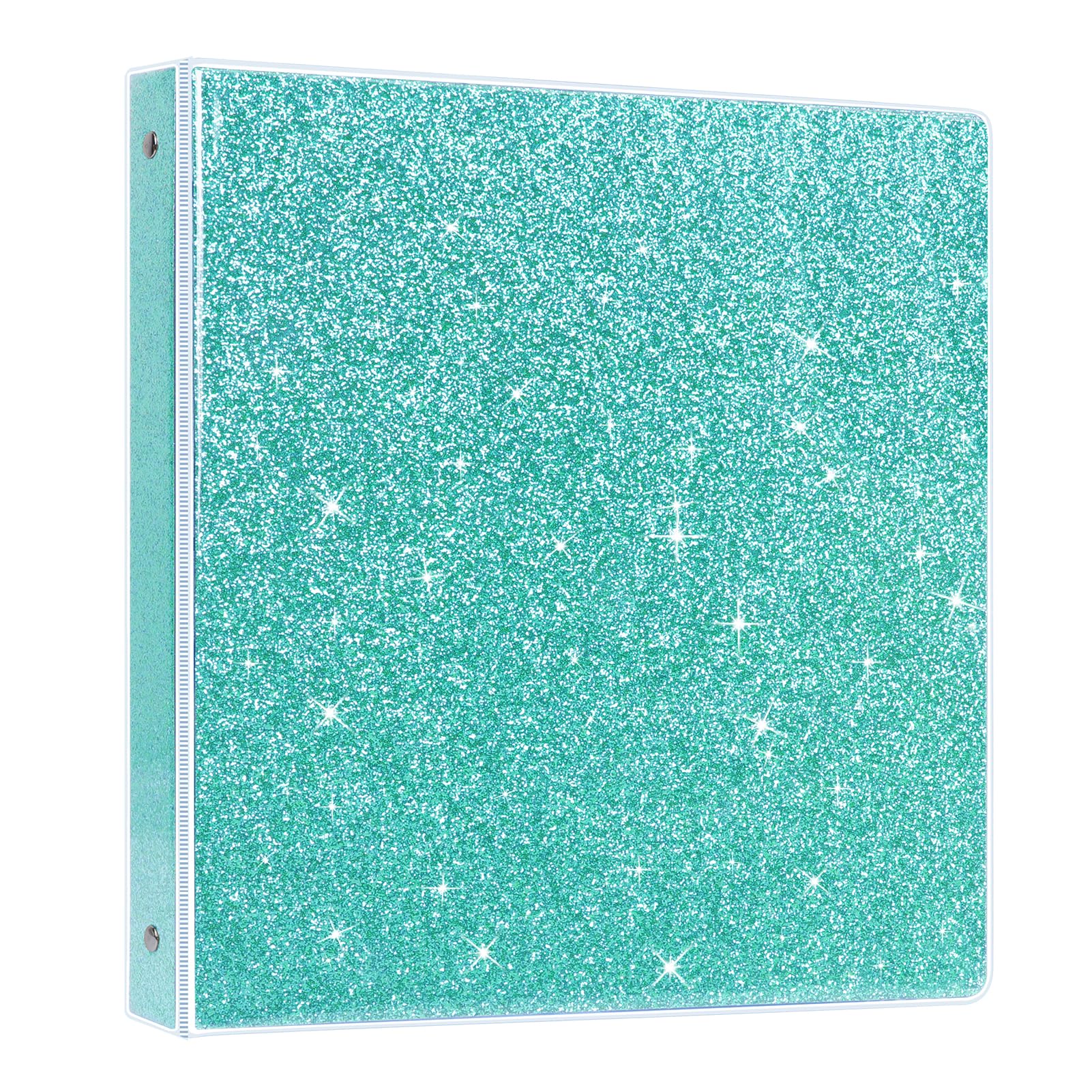 NatureTouch Carpeta de 3 anillos, organizador de carpetas con purpurina de 1 pulgada (10.5 x 11.5 pulgadas), capacidad para 8.5 x 11 pulgadas, tamaño carta, 300 páginas, resistente al agua, duradera