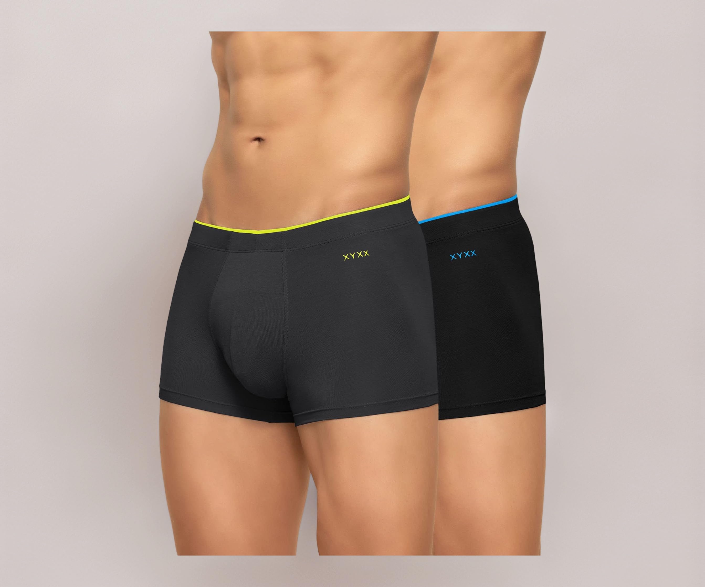Men's Uno Micromodal Solid Antimicrobial Trunks | Underwear for Men (Pack of 2)