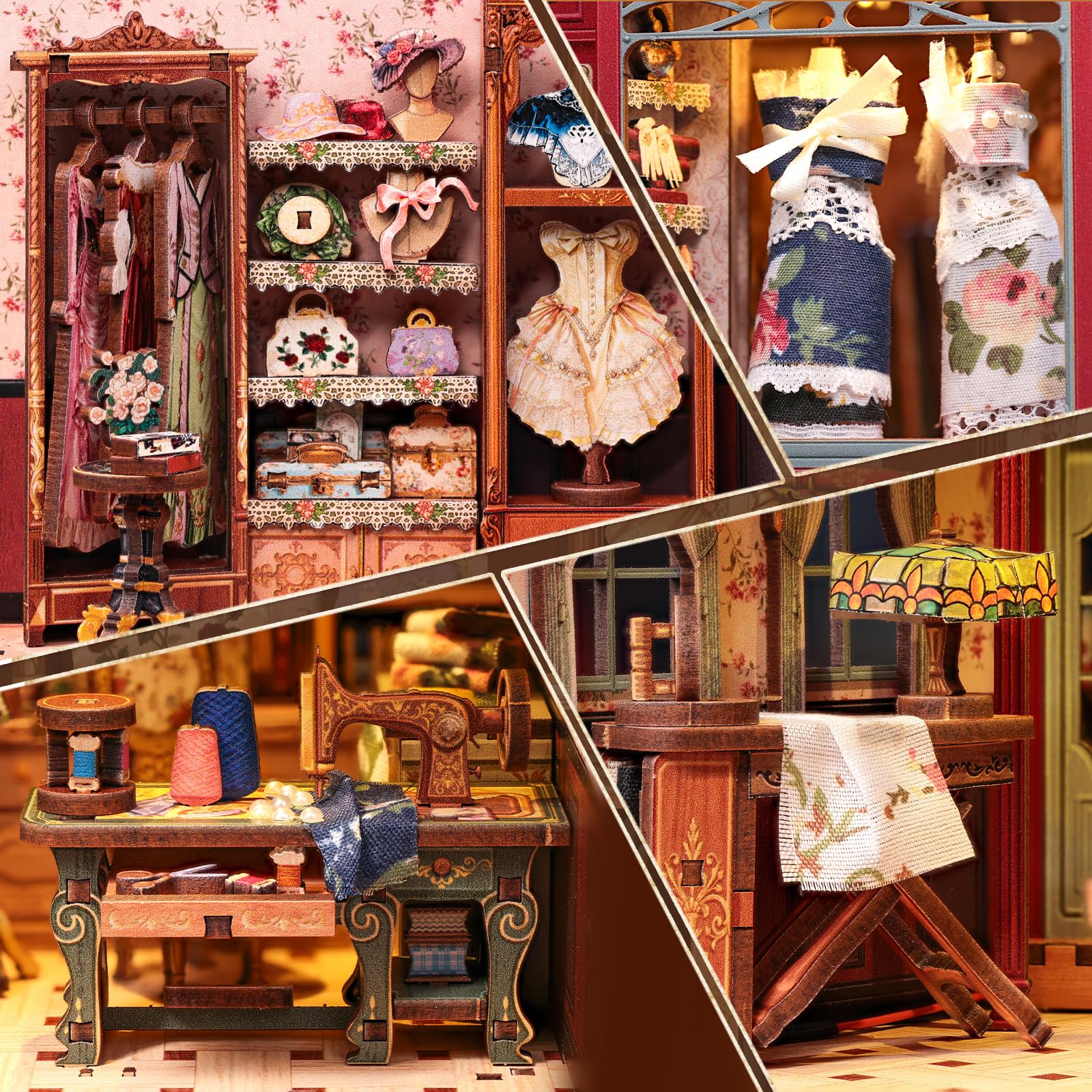 Fsolis Miniaturowy dom Japonia, zestaw drewnianych puzzli 3D, Book Nook, japoński zestaw do domku dla lalek, dekoracja regału na książki, redukcja stresu, prezent dla dorosłych