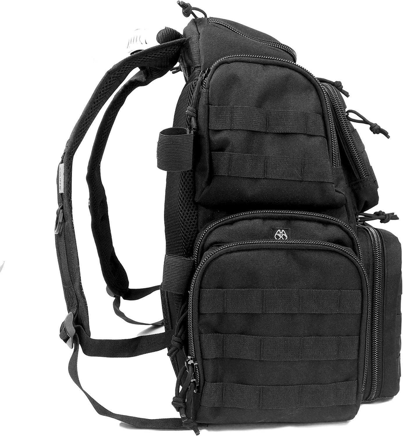 K-Cliffs Tactical Range Backpack – Lockable Bag for 5 Handguns Pouches – 900D Water‑Resistant with Rain Cover & USA Patch