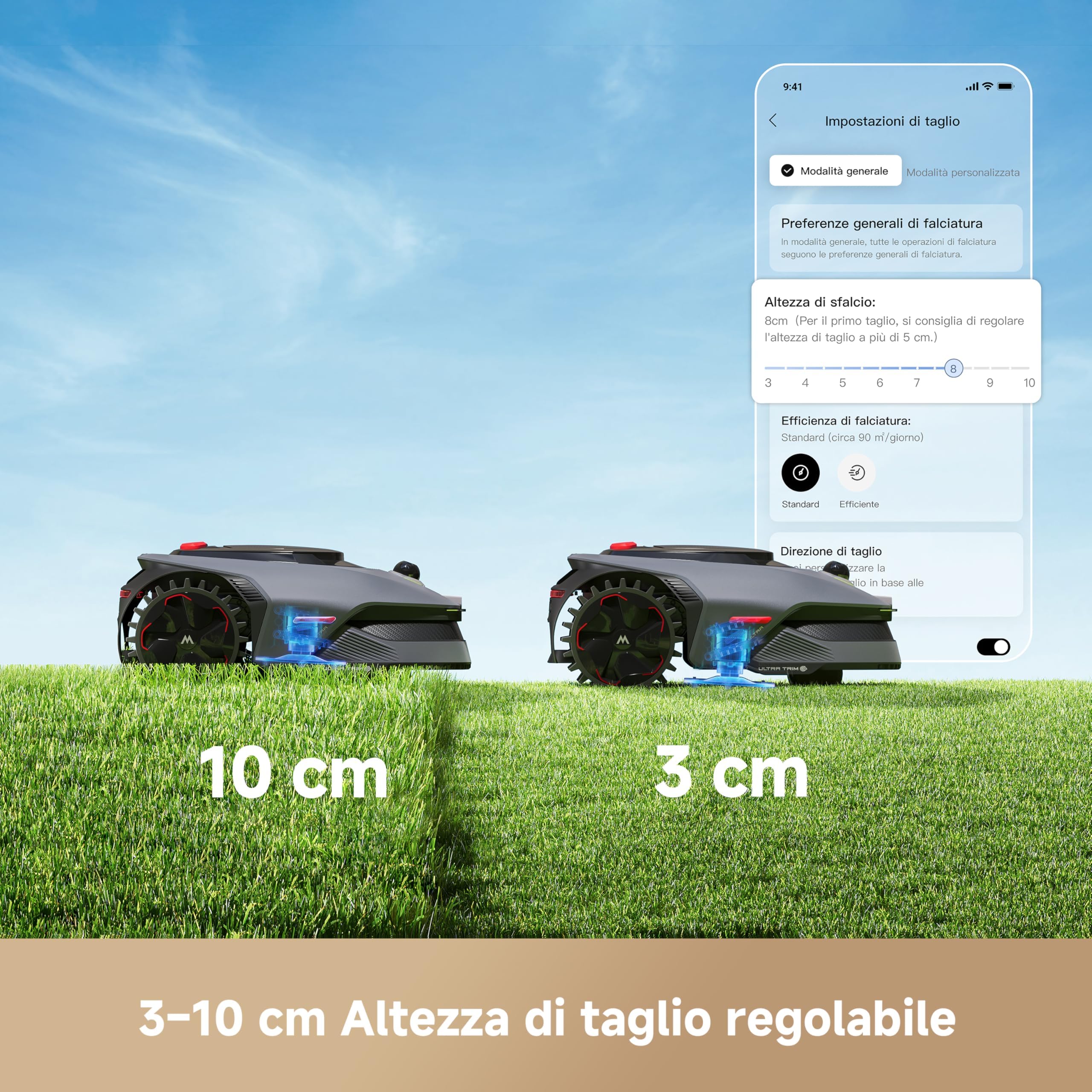 MOVA LiDAX Ultra 800 Bezprzewodowa kosiarka obwodowa, zalecana 500-800 m², mapowanie IA i LiDAR 3D 360° bez RTK, obrzeża 5 cm, bezpieczeństwo zwierząt, wszystkie tereny, wydajne cięcie U
