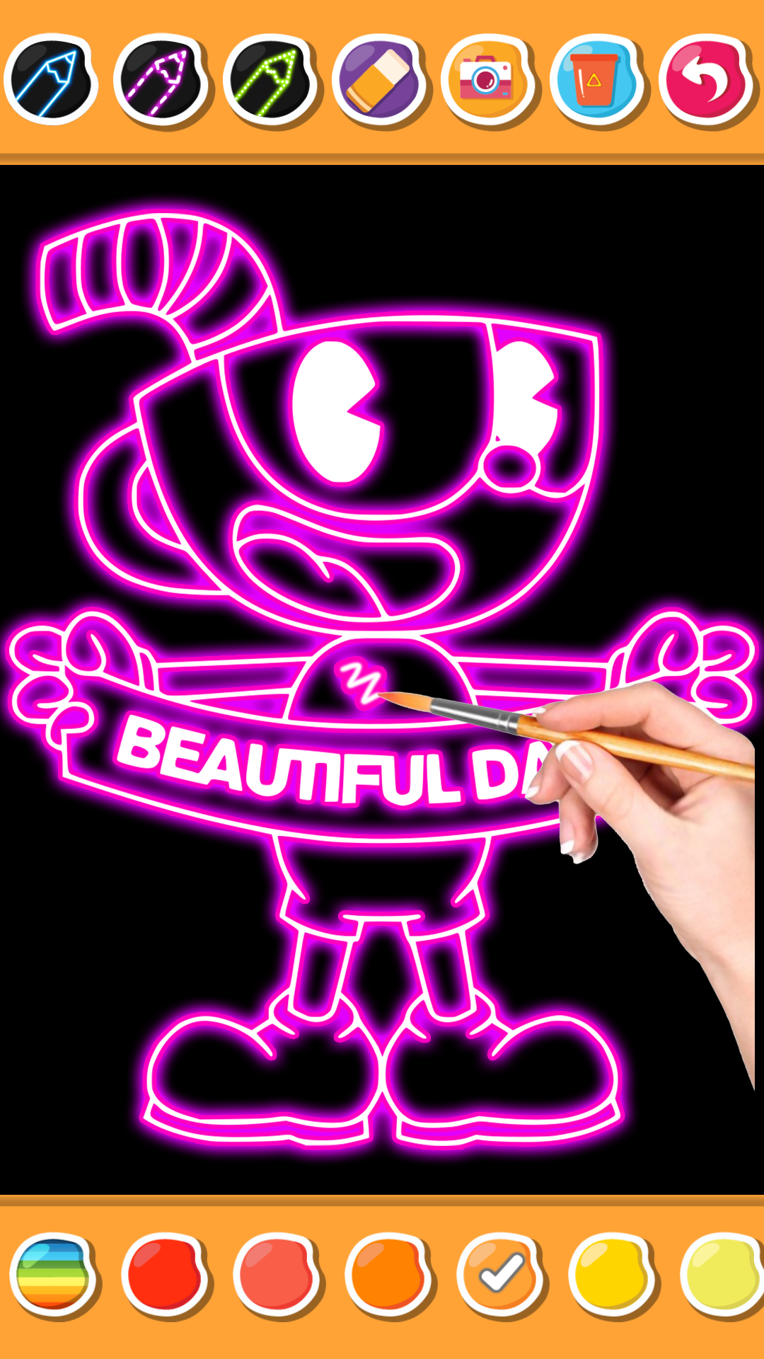 Glitter Painting Show Cuphead Coloring Book App on Amazon Appstore