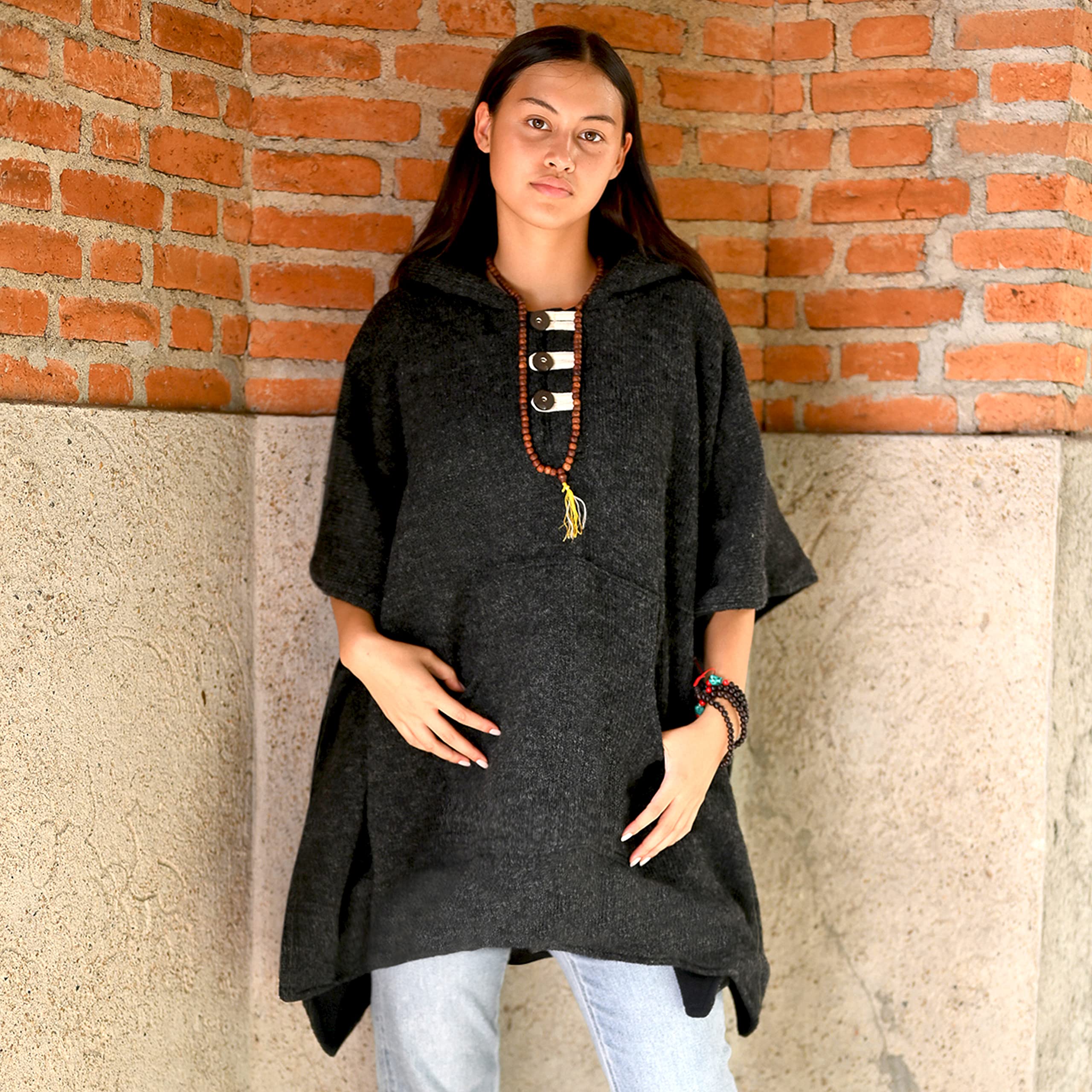 virblatt - Poncho Donna & Poncho Uomo | Lana&Caldo pile| Poncho Invernale Uomo Tabarro Poncho Felpa Poncho Lana Mantello