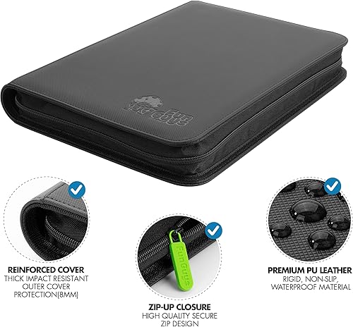 Miniatura 3 de FunGuys Carpeta para Tarjetas Comerciales de 9 Bolsillos, Carpeta de 504 Caras para Tarjetas Deportivas, Carpeta de Colección de Tarjetas para