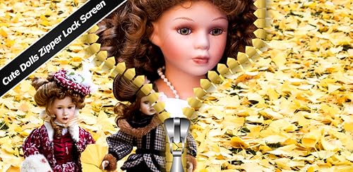 Tela bonito Dolls Zipper fechamento