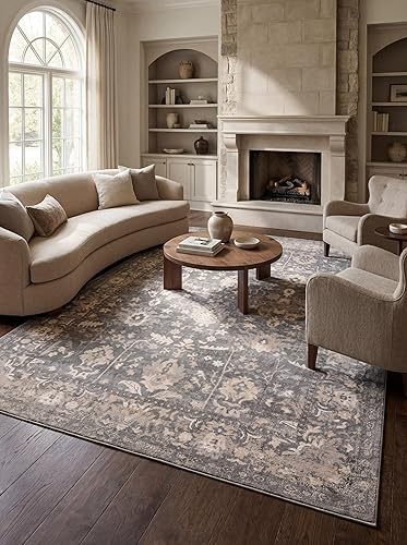 Miniatura 25 de Rugs.com Oregon Collection - Alfombra de pelo bajo color marfil de 7 x 10 pies, perfecta para salas de estar, comedores grandes, planos abiertos