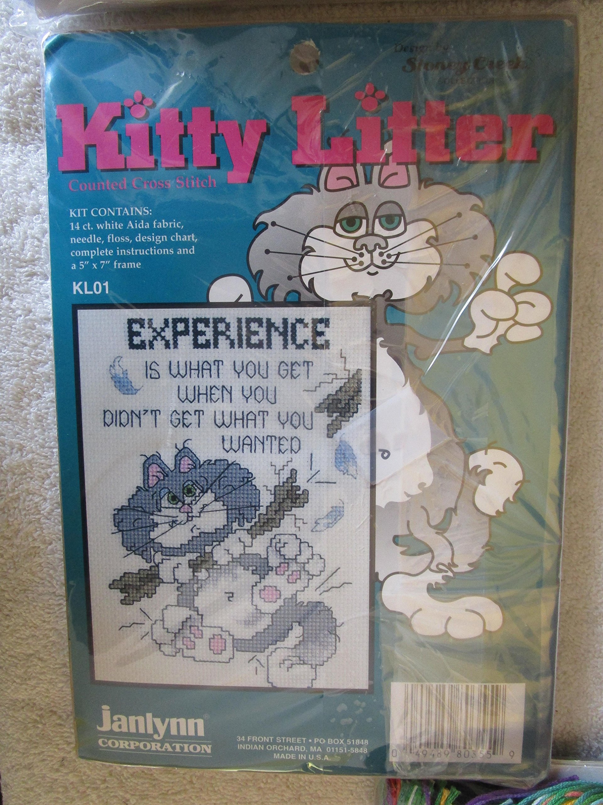 Kit point de croix Kitty Litière une idée cadeau originale pour passionnés - 3