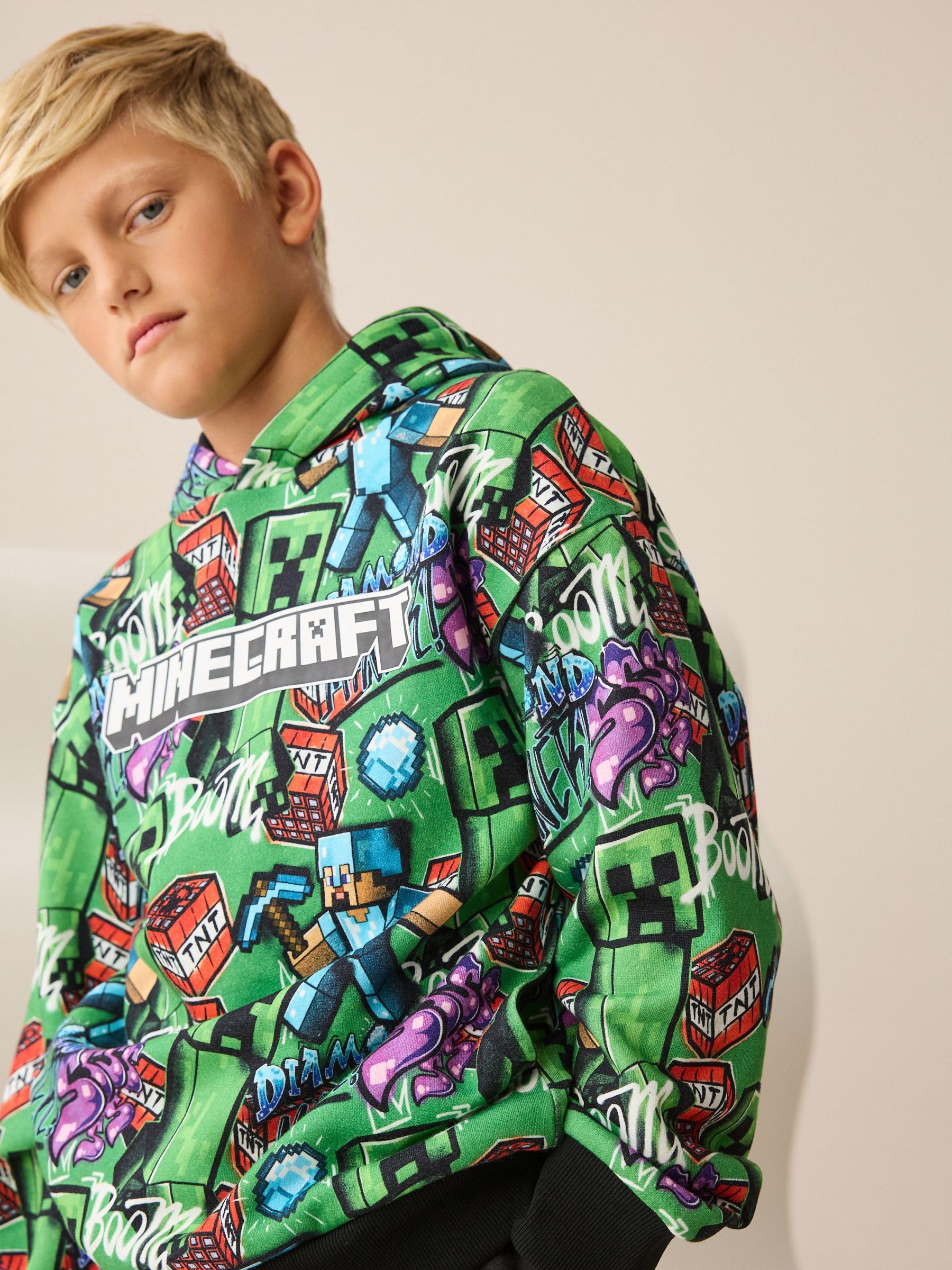 NEXT Garçon Sweat à Capuche Minecraft