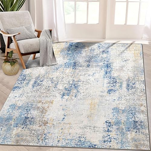 Miniatura 1 de vivorug Alfombra lavable ultra suave de 8 x 10 pulgadas, antideslizante, plegable, resistente a las manchas, para sala de estar y dormitorio,