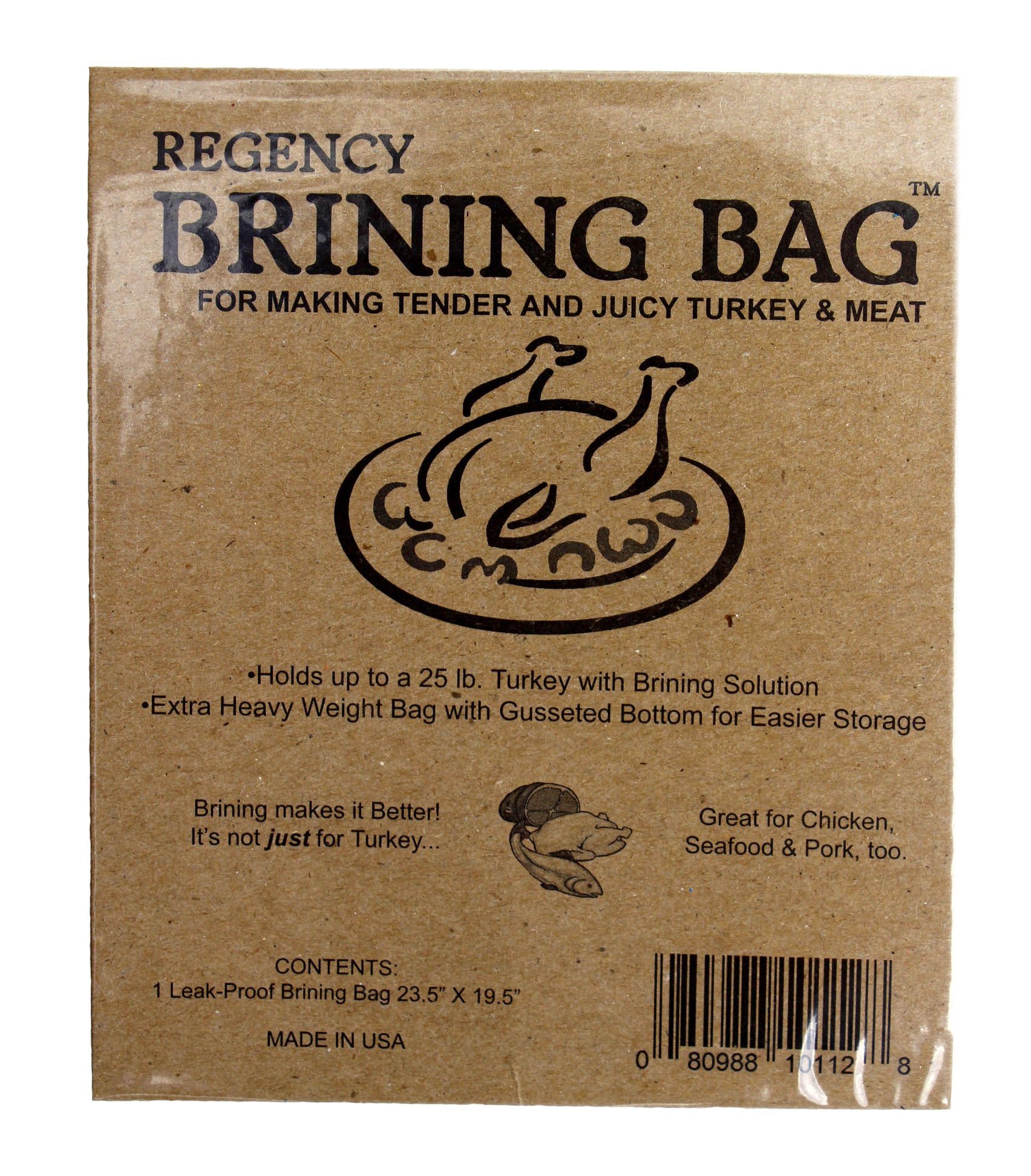 Regency Wraps RW1026 Regency Brining Bag, Plastic, Clear