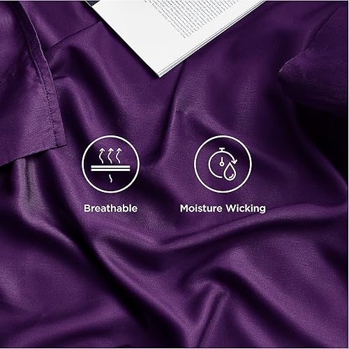 Miniatura 4 de Bedsure - Juego de sábanas refrescantes, sedosas y transpirables de rayón de bambú, tamaño King, bolsillo profundo de hasta 16 pulg sábanas y fundas