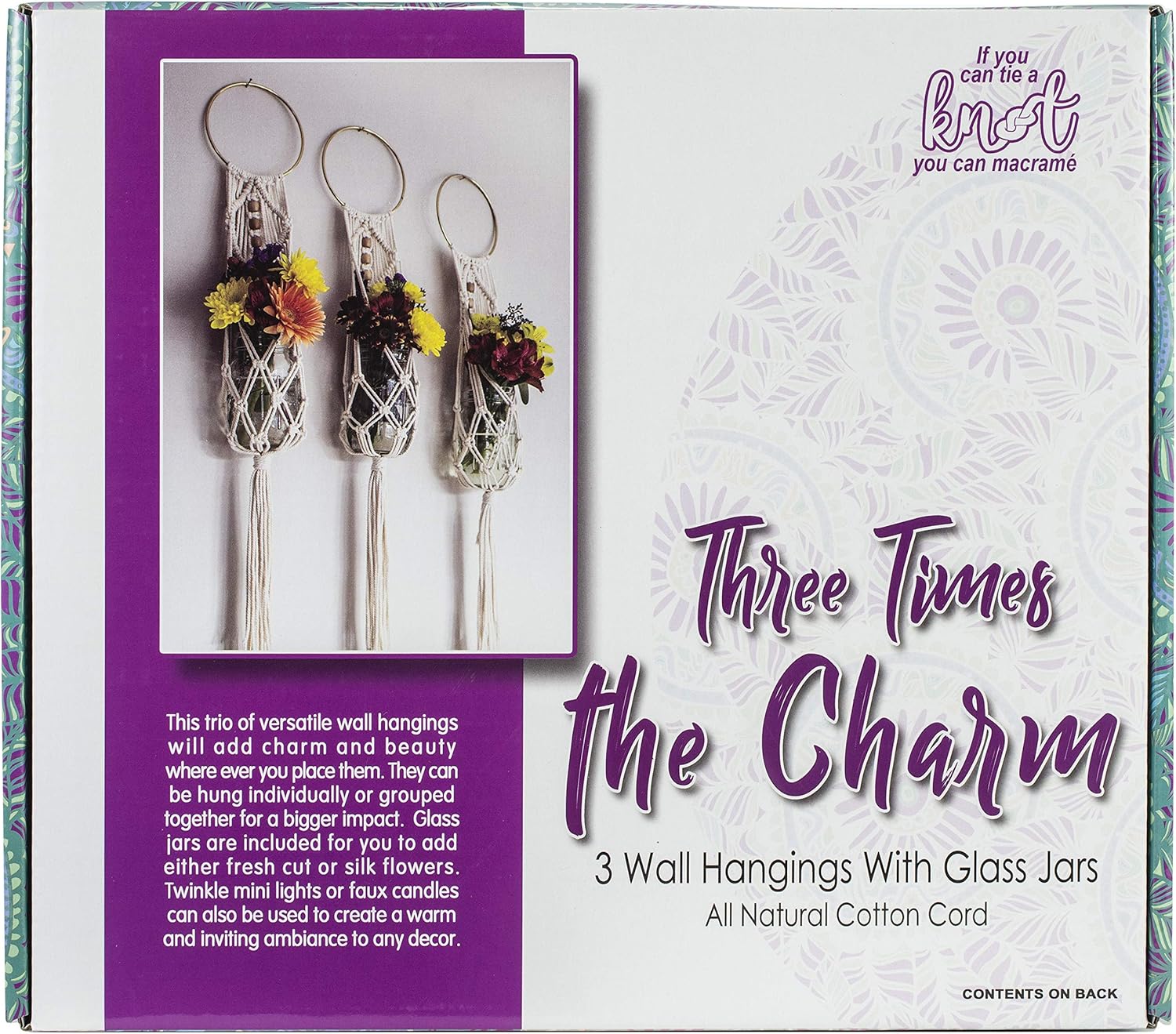 PEPPERELL BRAIDING COMPANY Designer Macrame KIT, Three Times The Charm