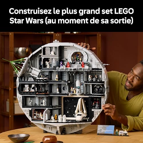 LEGO Star Wars 75419 L'Étoile de la Mort - Set de Construction Collector pour Adulte - Maquette Interactive avec 36 Minifigurines dont Luke Skywalker & Dark Vador - Cadeau pour Fans d'Un Nouvel Espoir - 3