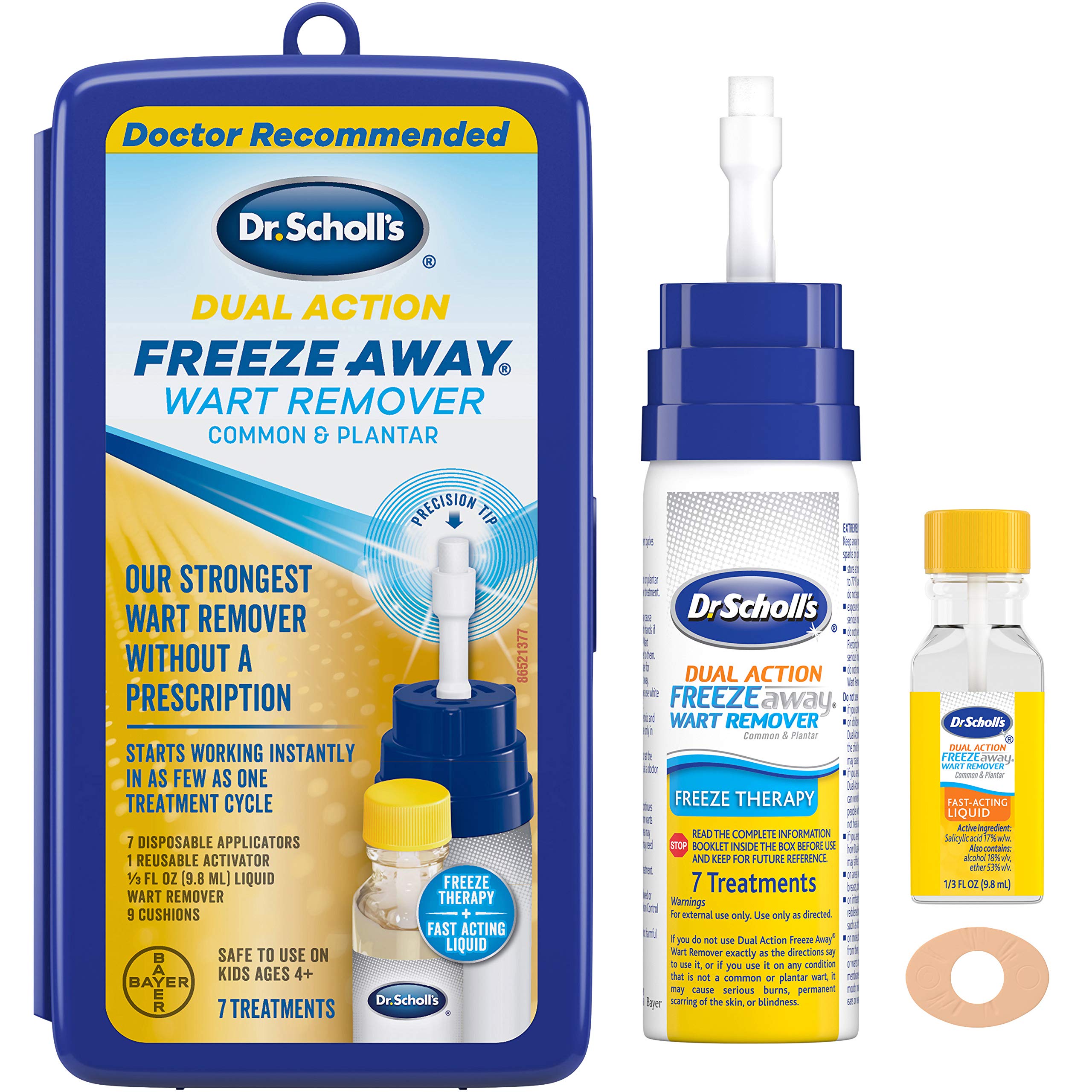 Buy Dr Scholls Freeze Away Wart Remover Dual Action Salicylic Liquid to