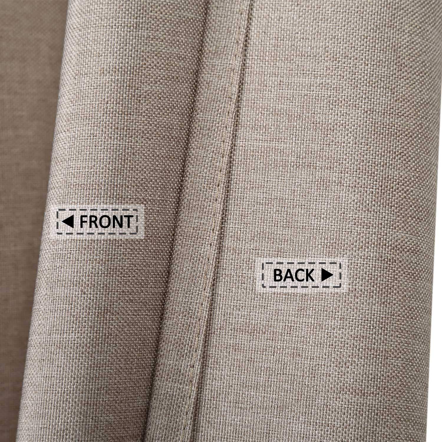Larson - Luxe effen blackout gordijn - met haken - 1.5m x 2.5m - Donker taupe - Larson