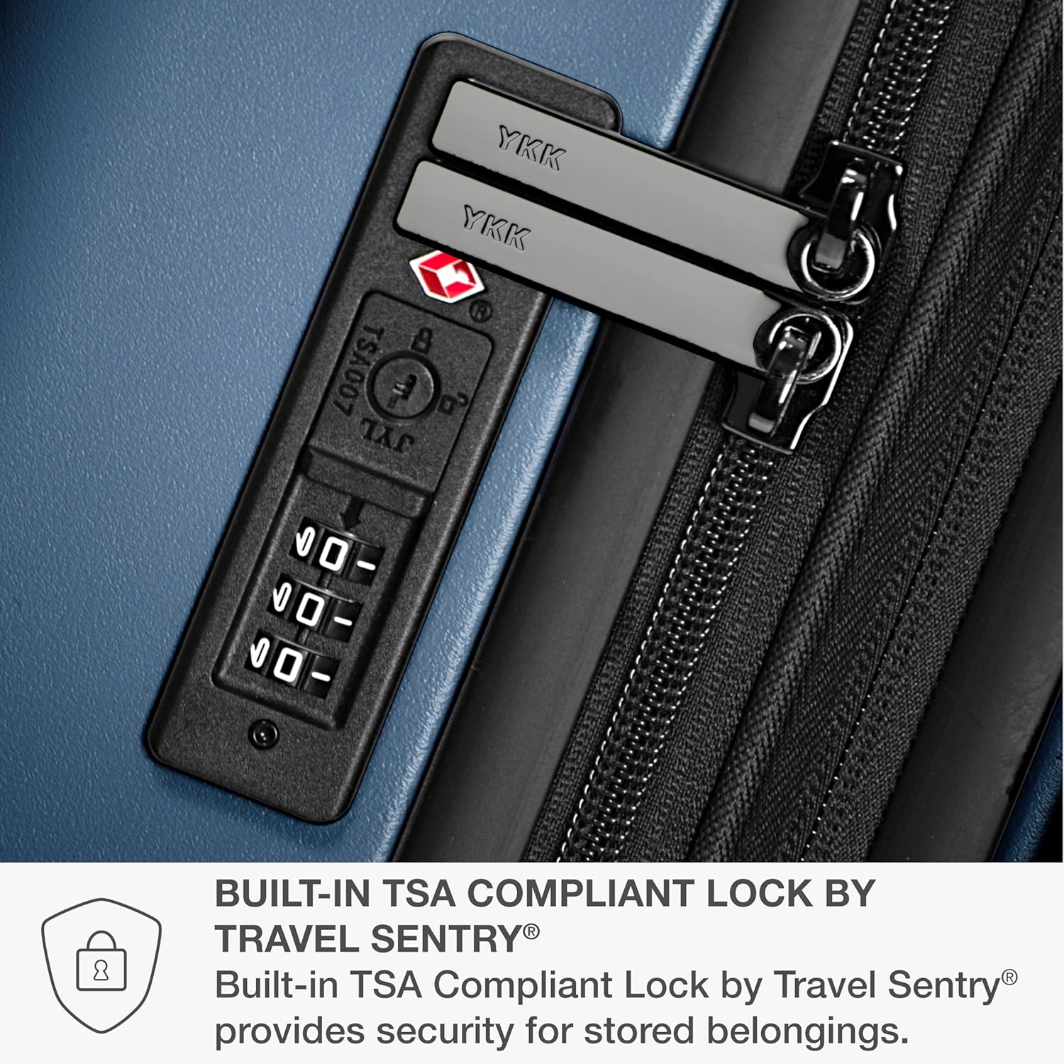 Traveler's Choice Markham Hardside Expandable Luggage with Hinomoto Spinner Wheels, 26-Inch Medium, Navy