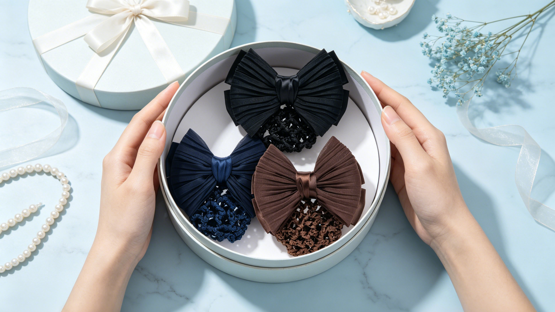 Amazon.com : TXIN Set of 3 Bow Snood Bun Covers Crochet Net Hair