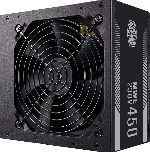 Cooler Master MWE 450 White 230V V2 Zasilacz PSU - Certyfikat EU 80 PLUS 230V, Cichy Wentylator 120 HDB, Obwód DC-DC oraz Technologia LLC z Pojedynczą Linią +12V - Wtyczka EU, 3 Lata Gwarancji