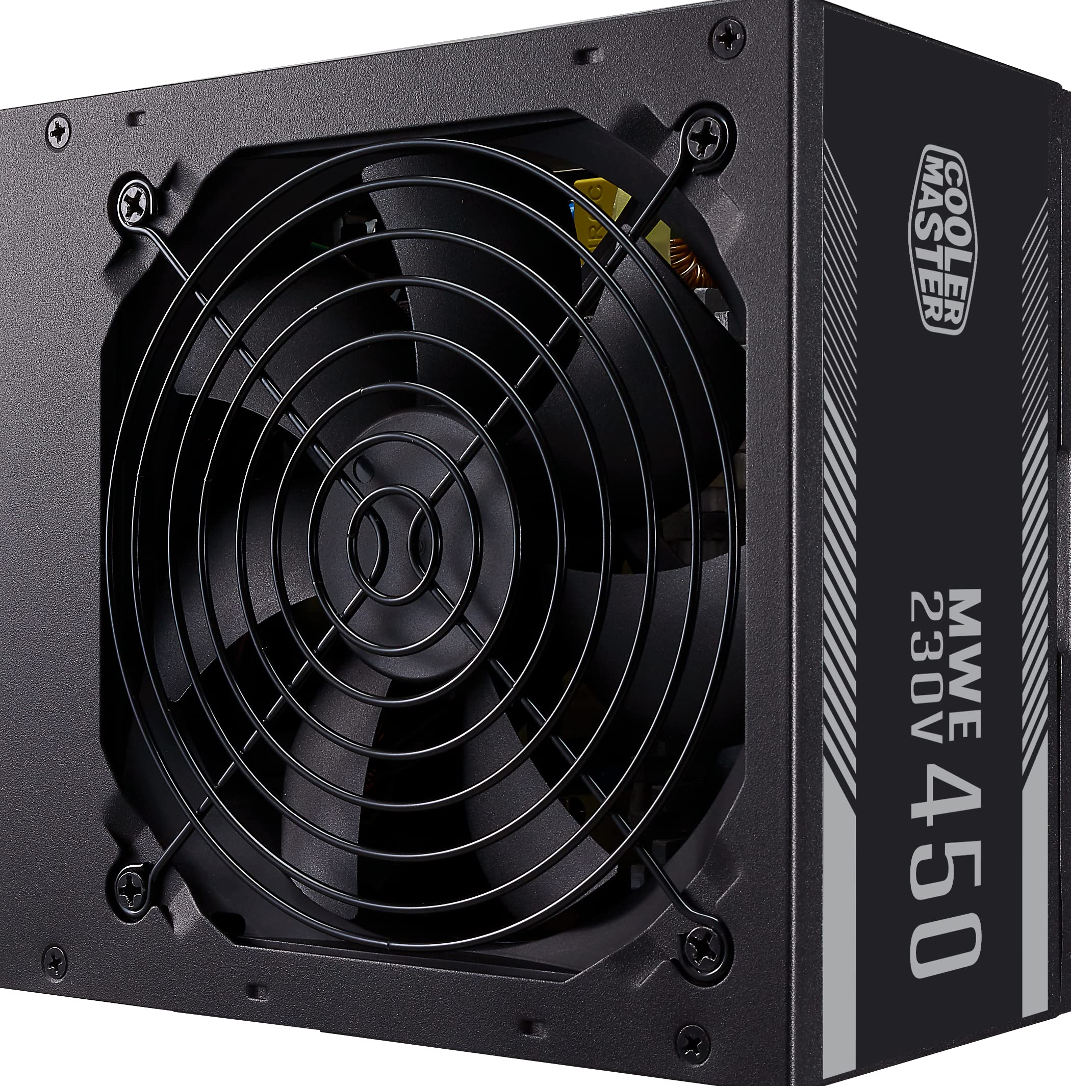 Cooler Master Alimentatore MWE 450 White 230V V2, Spina UE - 80 PLUS 230V Certificato UE, Ventola 120 HDB Silenziosa, Circuito DC-to-DC + LLC con Singola Linea +12V - 3 Anni di Garanzia