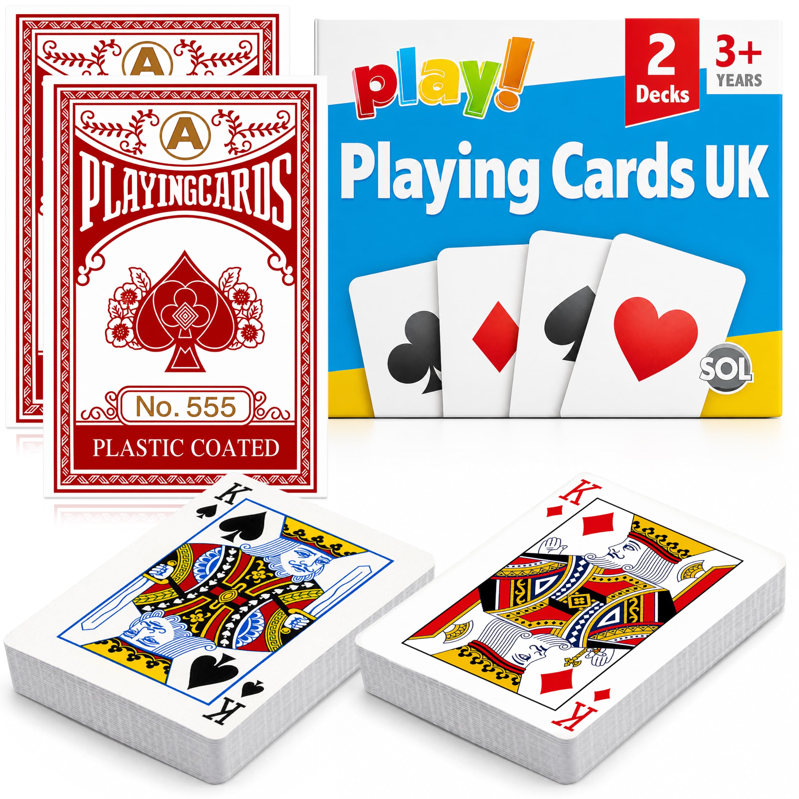 #50 — SOL 2pk Playing Cards UK - Deck Of Cards Set - Poker Cards -...