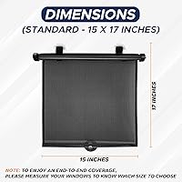 Vista 4 de EcoNour Car Window Shades for Baby (2 Pack) - Upgraded Shades for Side Window Comes with Enhanced Suction Cups & Large Clips for Durability