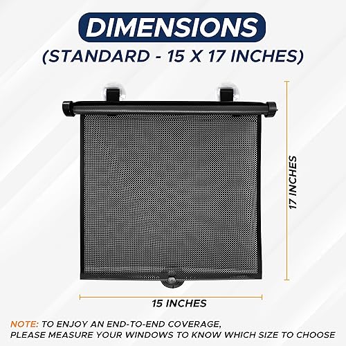 Miniatura 4 de EcoNour Persianas de ventana de coche para bebé (paquete de 2)  Actualizadas  Persianas para ventana lateral  Viene con ventosas mejoradas y clips
