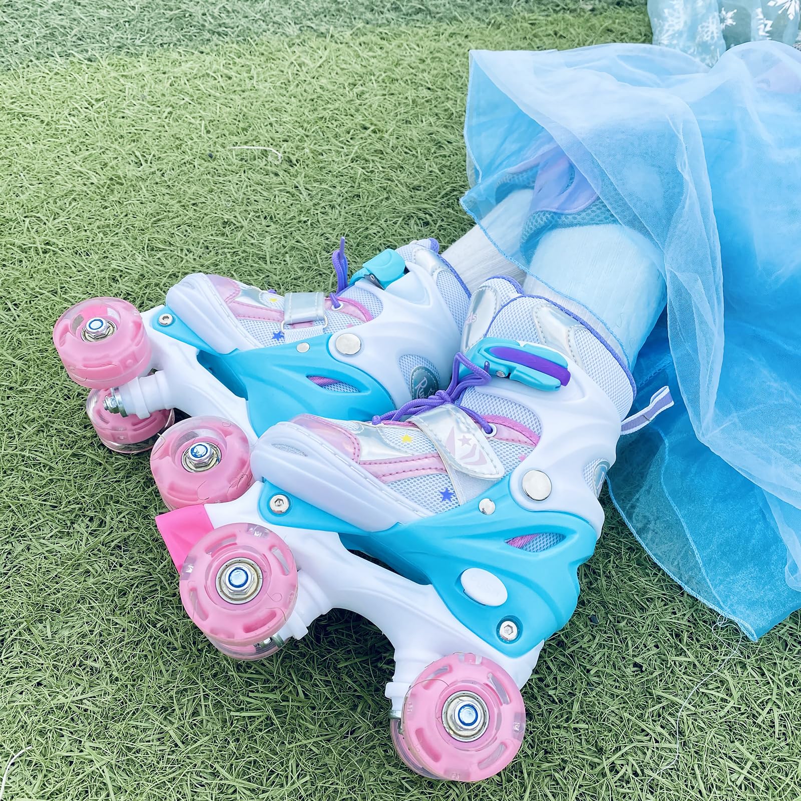 Patines Ajustables 4 Tamaños con Ruedas Iluminadas para Niños