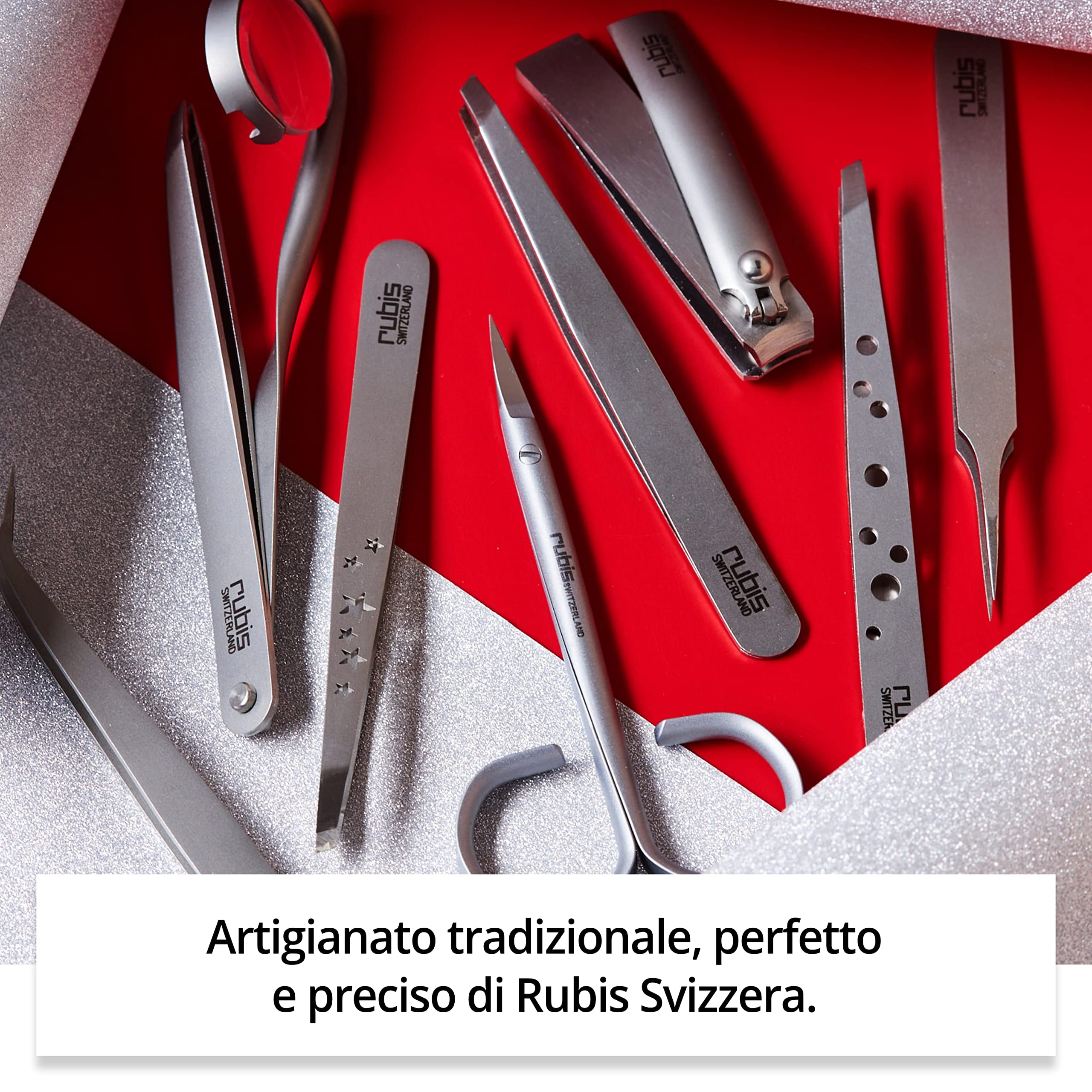Rubis Kid - Forbici per unghie con custodia Elefantina, di alta qualità, arrotondate con custodia in pelle, forbici per unghie per bambini, punta rotonda
