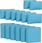 14 Pcs Outdoor Cushion Covers Patio Cushion Slipcovers Replacement Splash Proof with Zipper for Outdoor Furniture, Patio Sofa Couch 3 Sizes, Orange,Covers Only