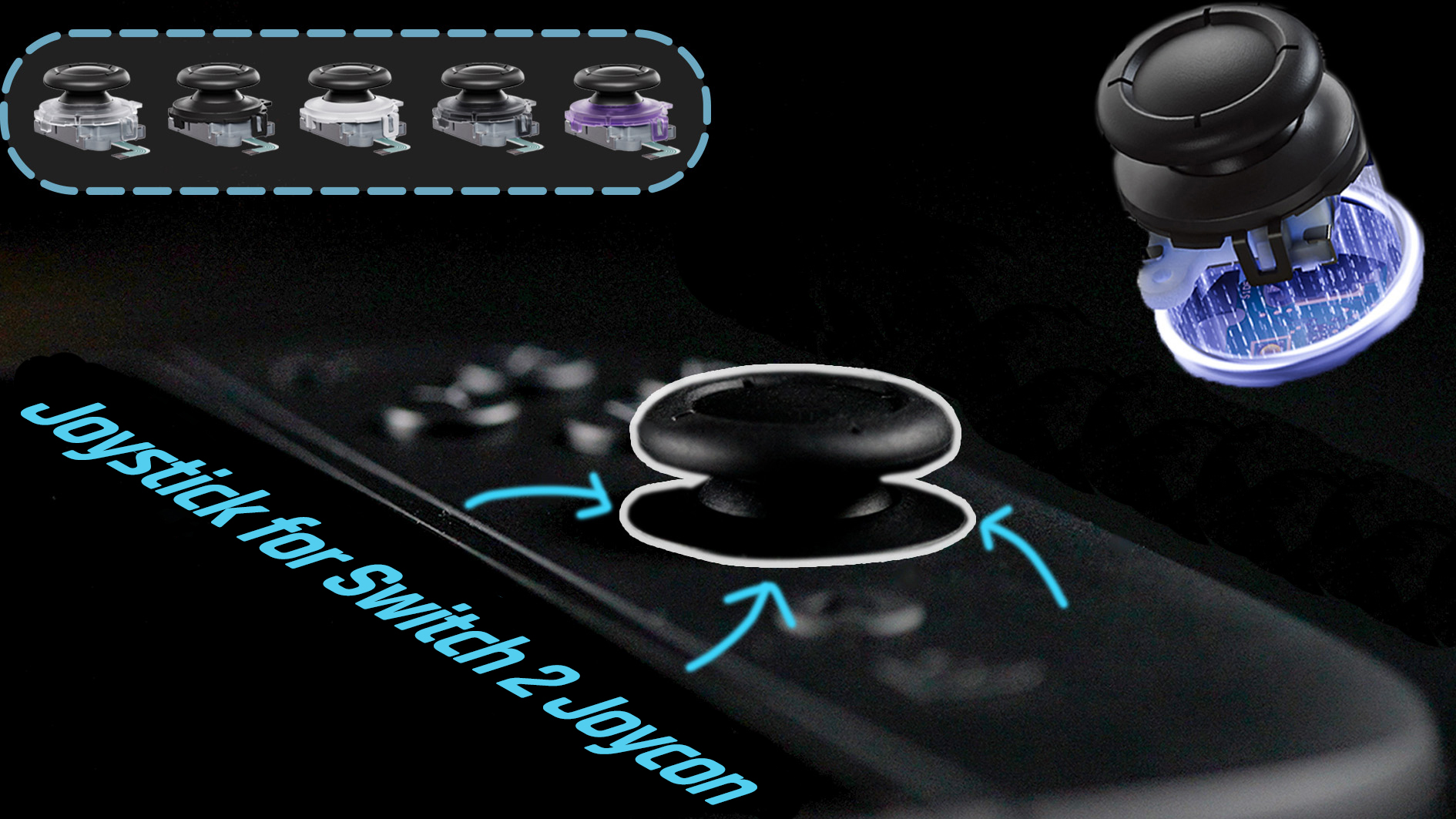 Amazon.com: eXtremeRate Replacement 3D Joystick for Nintendo