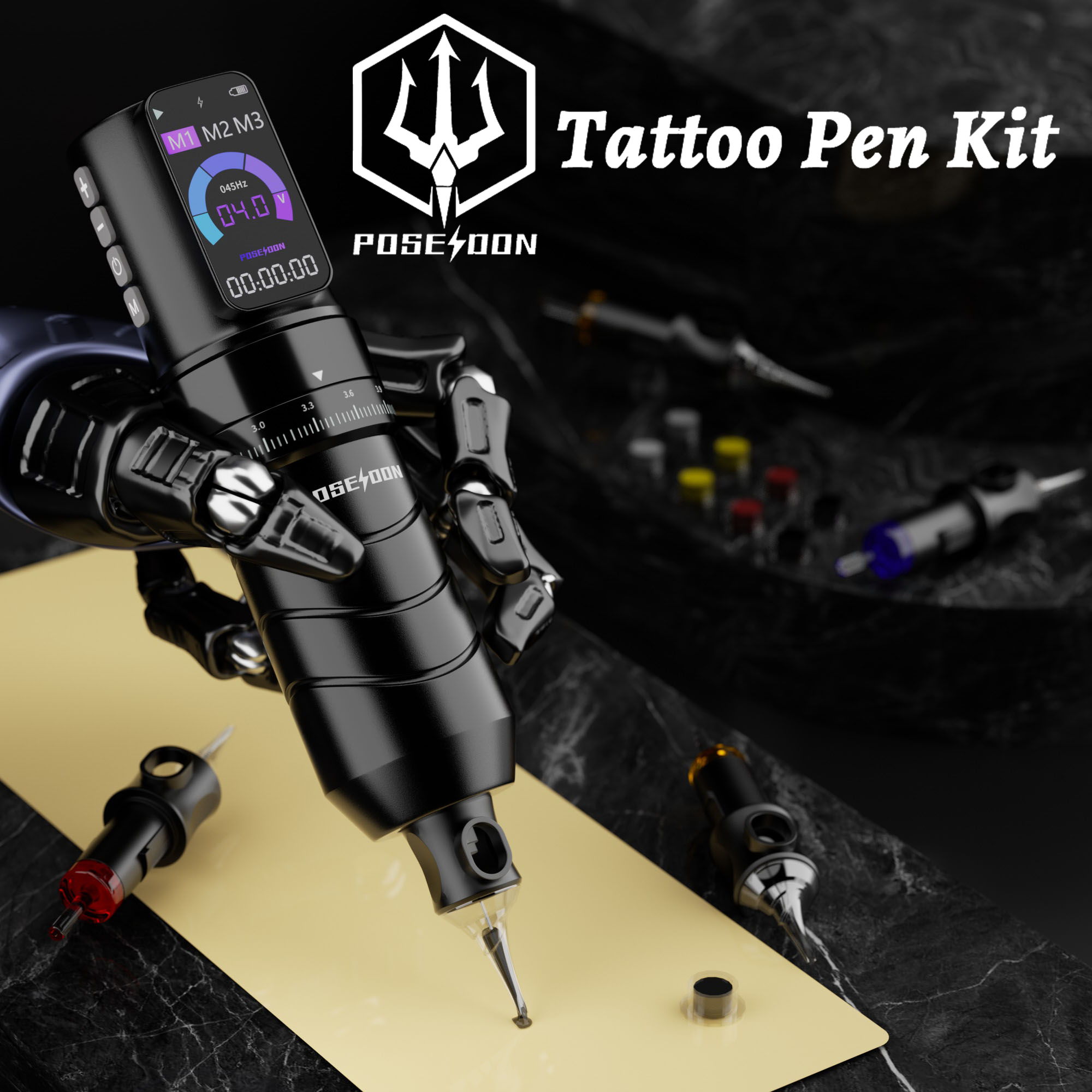 Amazon.com: Poseidon Tattoo Gun Kit 7 Strokes Length Tattoo