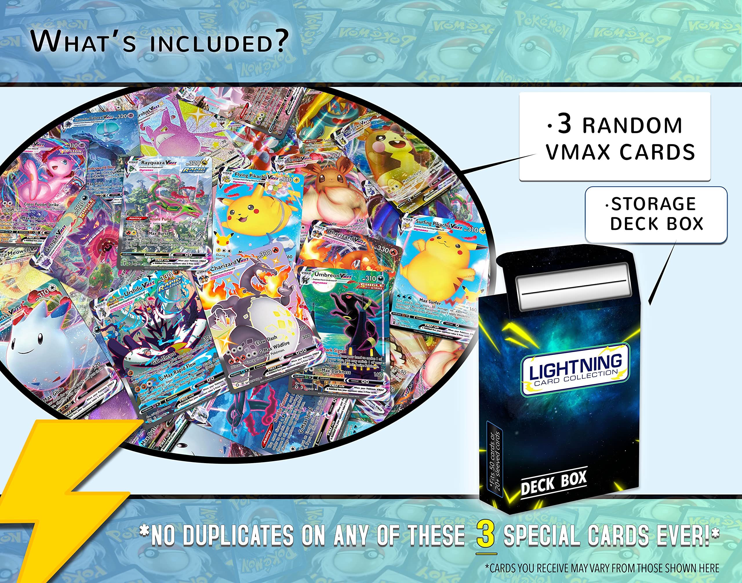 3 Vmax Bundle no duplicates Includes Ultra Rare Cards Rainbow Rare