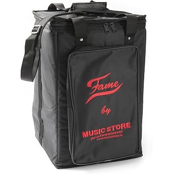 Fame Cajon Bag Travel Backpack Percussion Bag Nylon Padded 31 x 32 x 50 cm Comfortable Transport Water-Repellent Extra Strong Zip