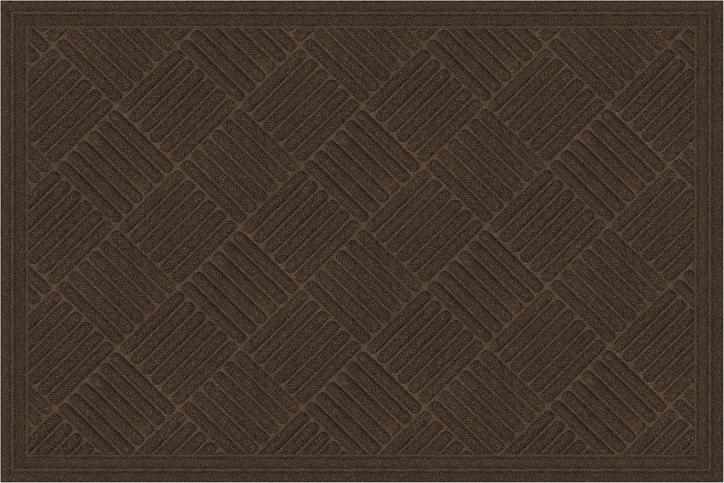 Apache Mills Textures Crosshatch Entrance Doormat, 2' x 3', Walnut
