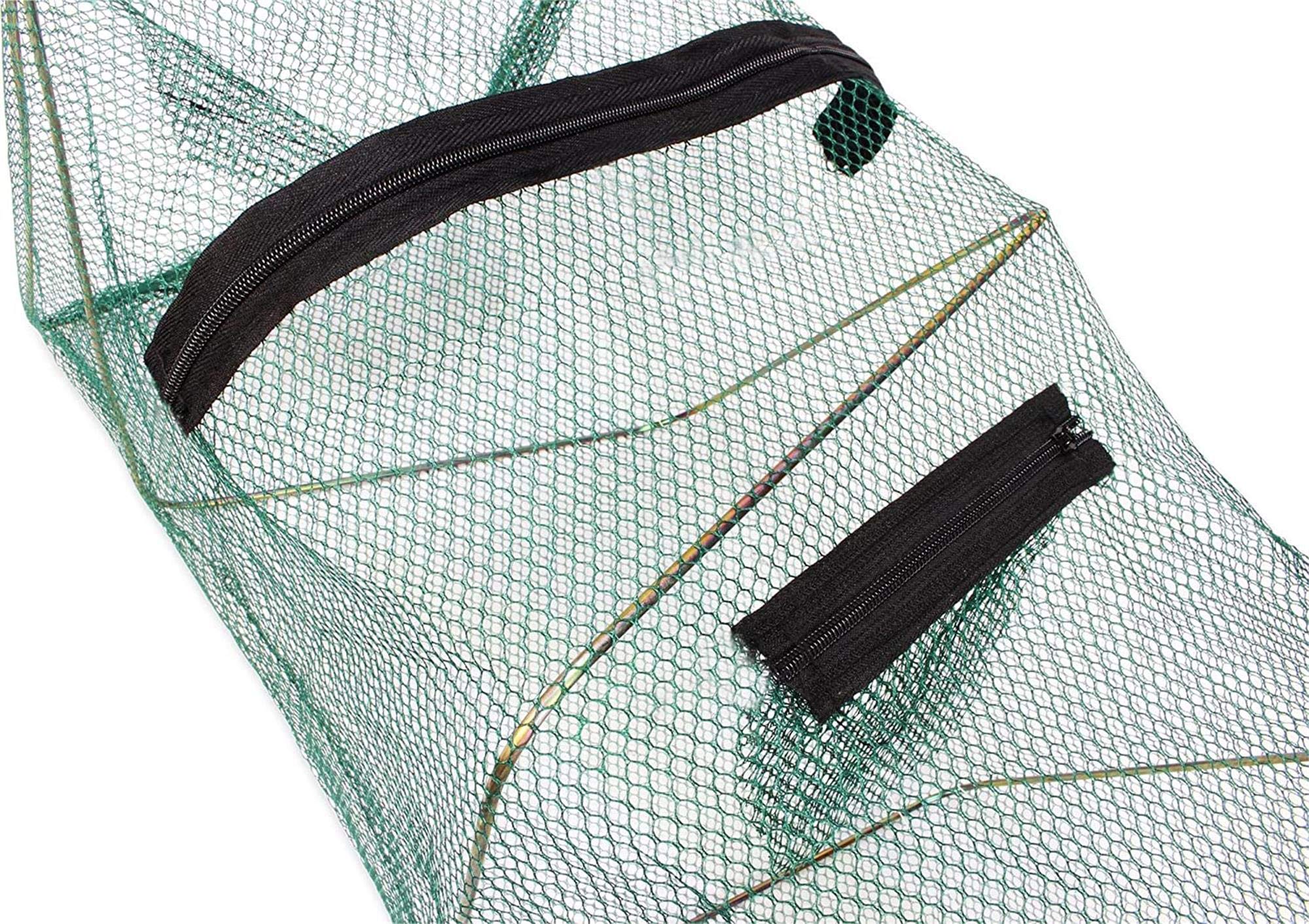 Storfisk Köderfischreuse 25x25x45 Cm - Klappbare Fischfalle Mit Futtertasche