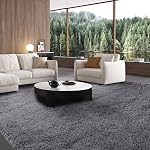 CAIYUECS Shag Area Rug for Living Room: Large Soft Plush Grey Rugs for Bedroom Living Room - Non Slip Modern Shaggy Fuzzy Floor Carpet （9x12 Feet Tie-Dyed Light Gray）