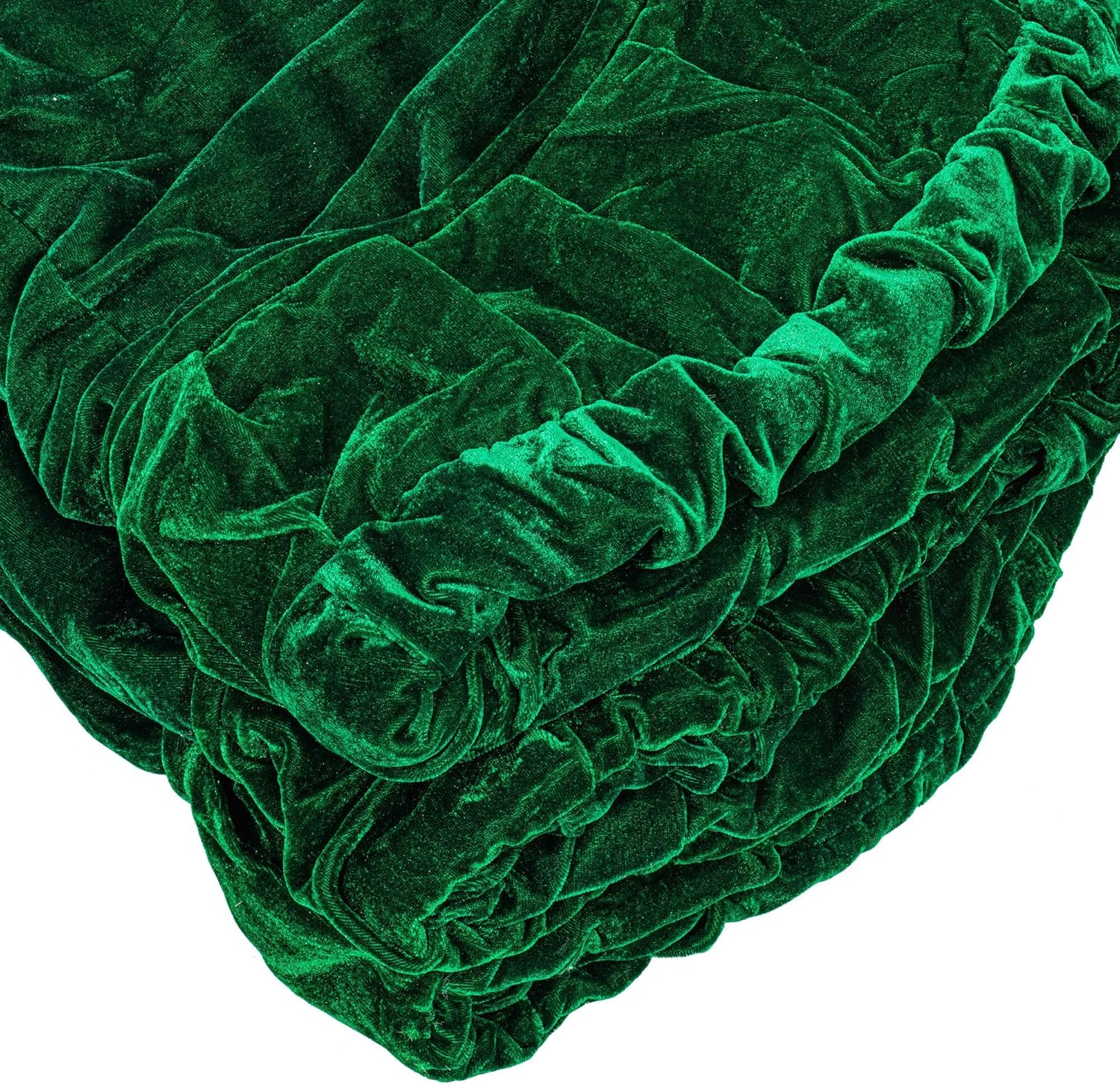 Vickerman 72" Plush Emerald Green Velvet Christmas Tree Skirt