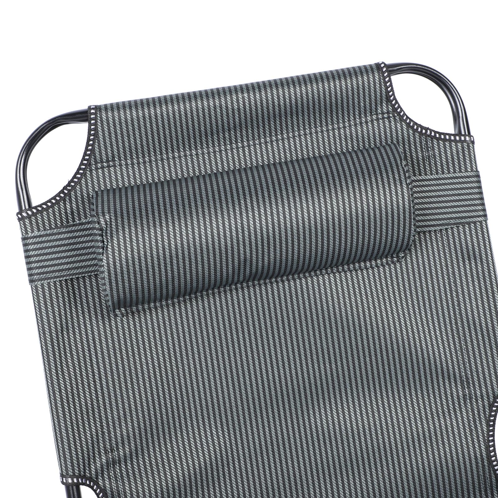 Respaldo de Cama Elevable Ajustable para Personas Mayores y Embarazadas de 70 Cm de con Almohada para la Cabeza y Reposabrazos para Leer Descansar Raya Azul Oscuro