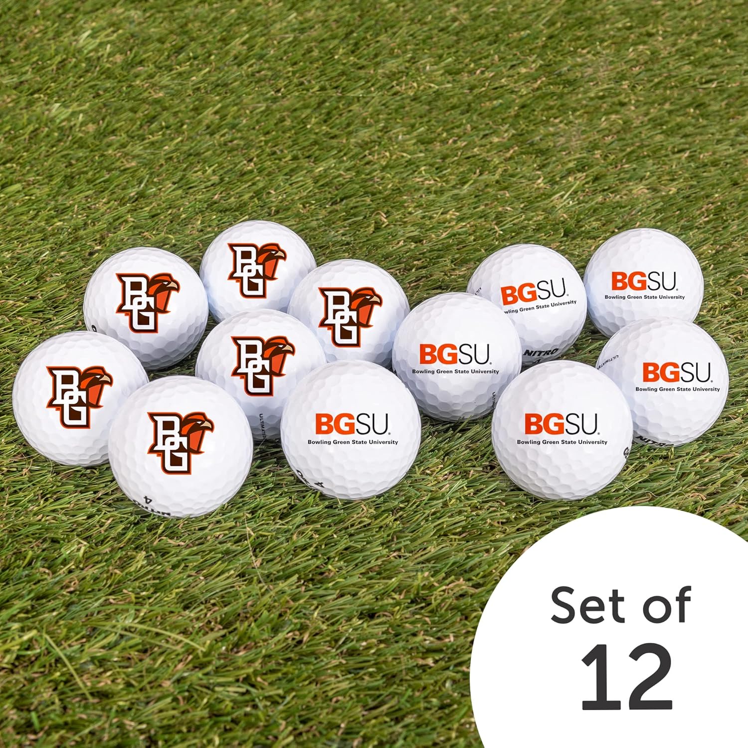 Desert Cactus Bowling Green State University Golf Balls 12 Pack – BGSU Falcons Full Color Dozen – Officially Licensed Sport Team Accessory