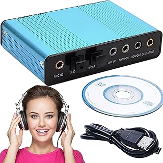 Tarjeta de sonido externa 7.1 sonido envolvente, adaptador de audio estéreo, control de volumen, conexión para auriculares, micrófono, silenciador de micrófono para PC