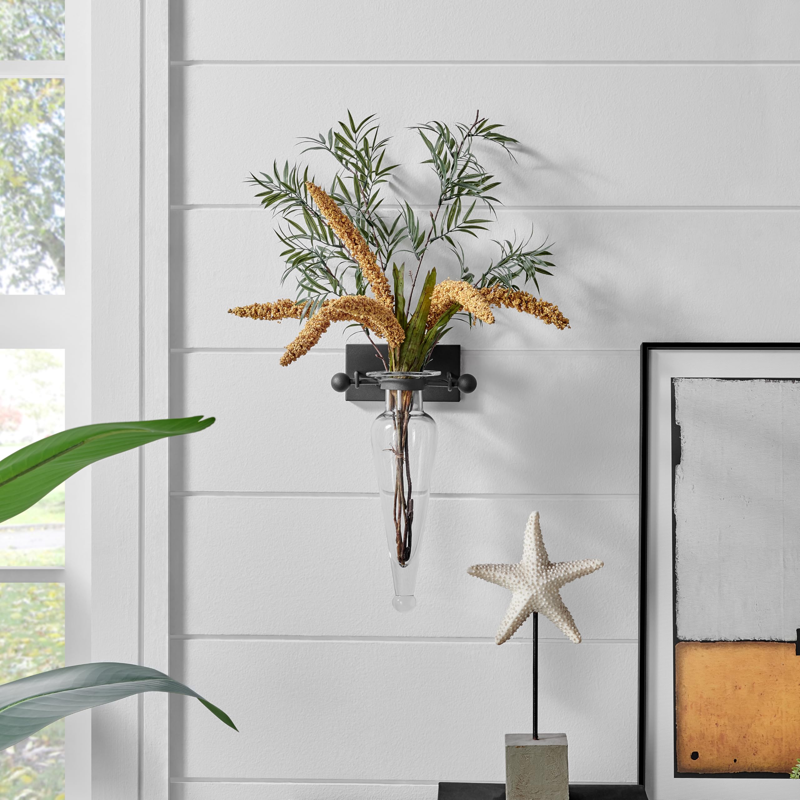 Amphora Vase Picks for 2026: 5 Ranked and Vetted 3 Danya B Decorative Wall Mount Amphora Glass Flower Vase on Iron Sconce — product photo