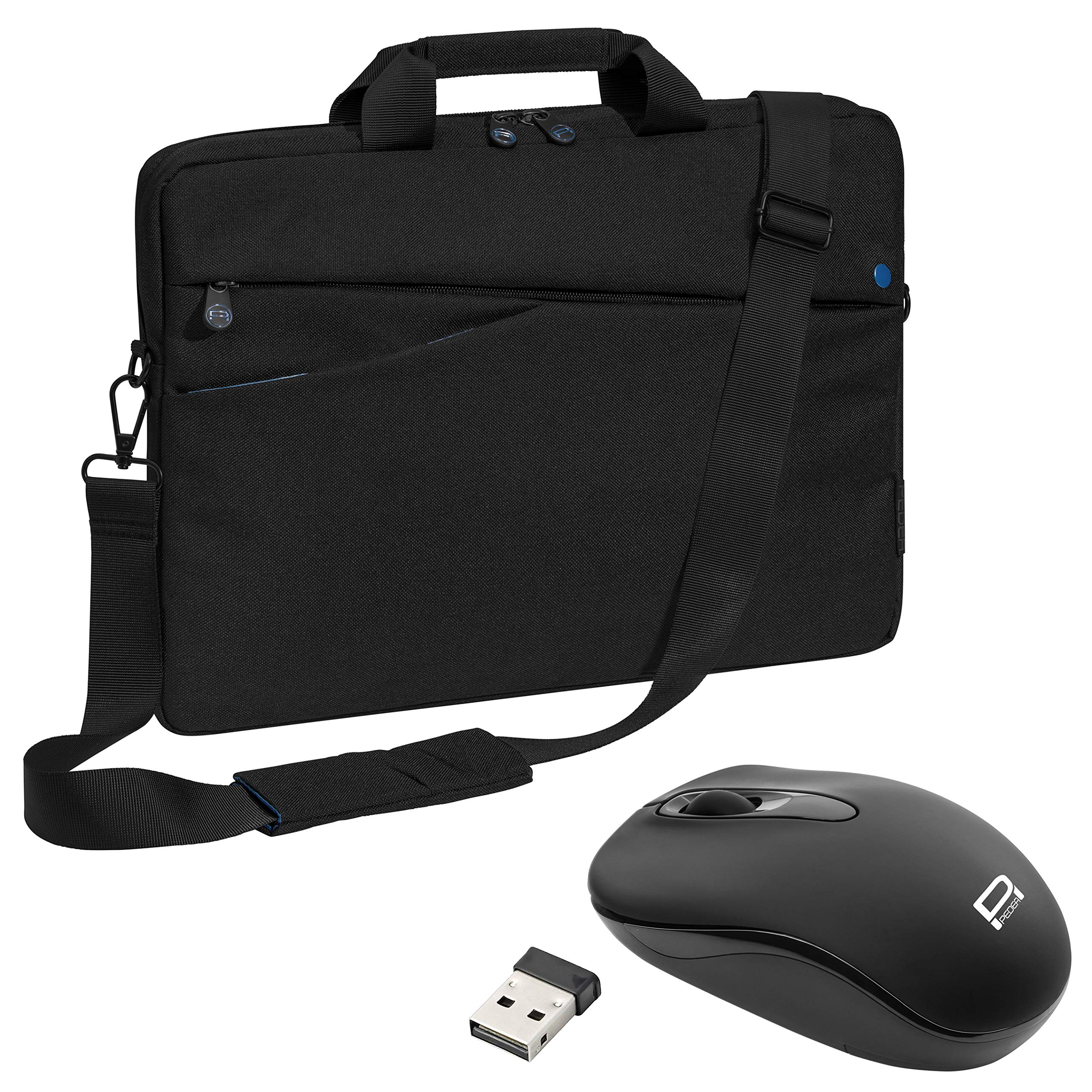 PEDEA Sacoche tendance pour ordinateur portable avec bandoulière et souris sans fil