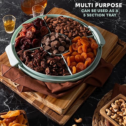 Miniatura 7 de MosJos Porta pasteles extra grande, soporte para pasteles con tapa y 2 broches y asas resistentes, recipientes para pasteles con tapasbandeja de