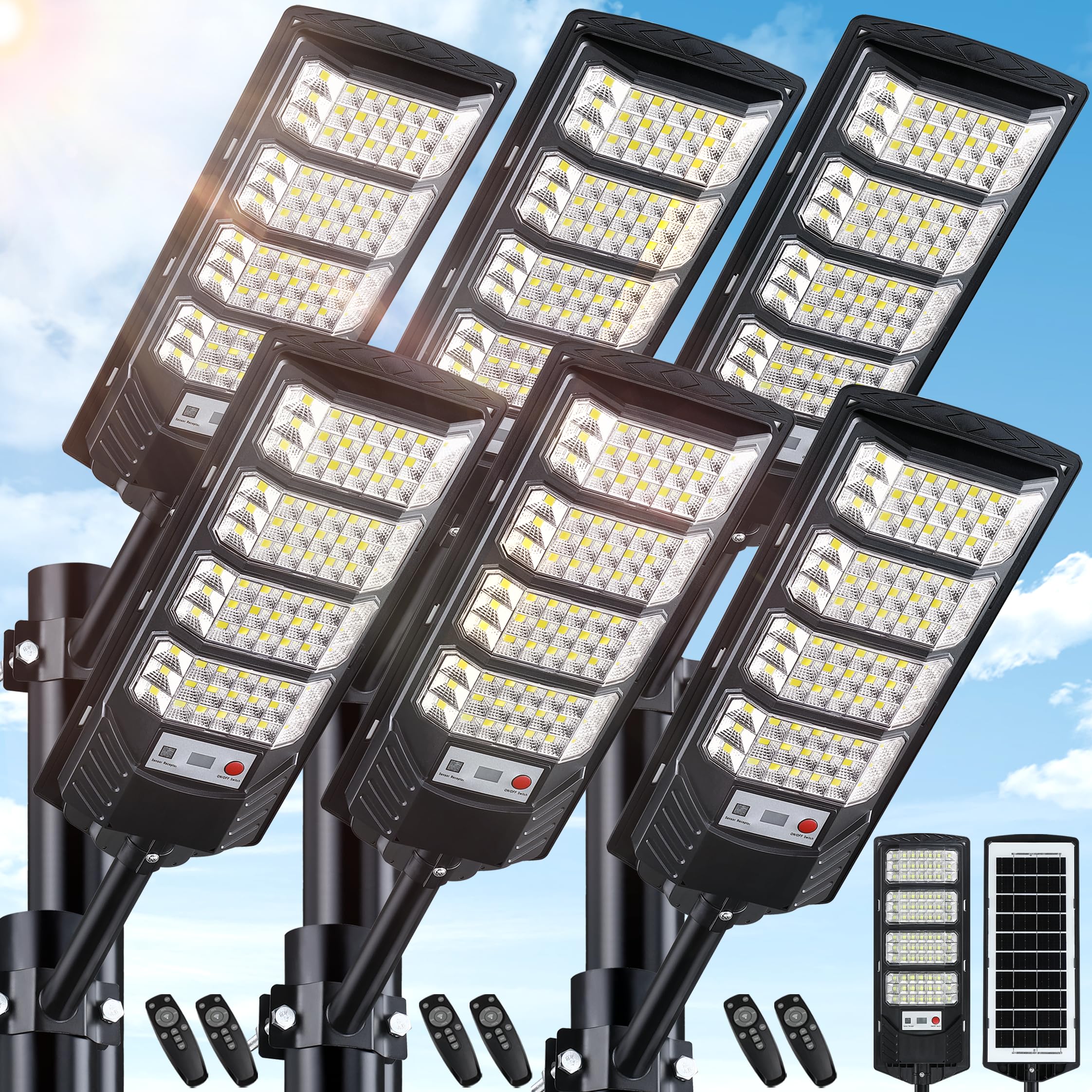 Yusist Solar Street Light 6-Pack