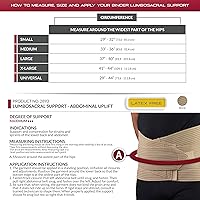 Vista 2 de OTC Soporte lumbo-sacro, elevación abdominal, espalda baja de 11 pulgadas, elástico, pequeño