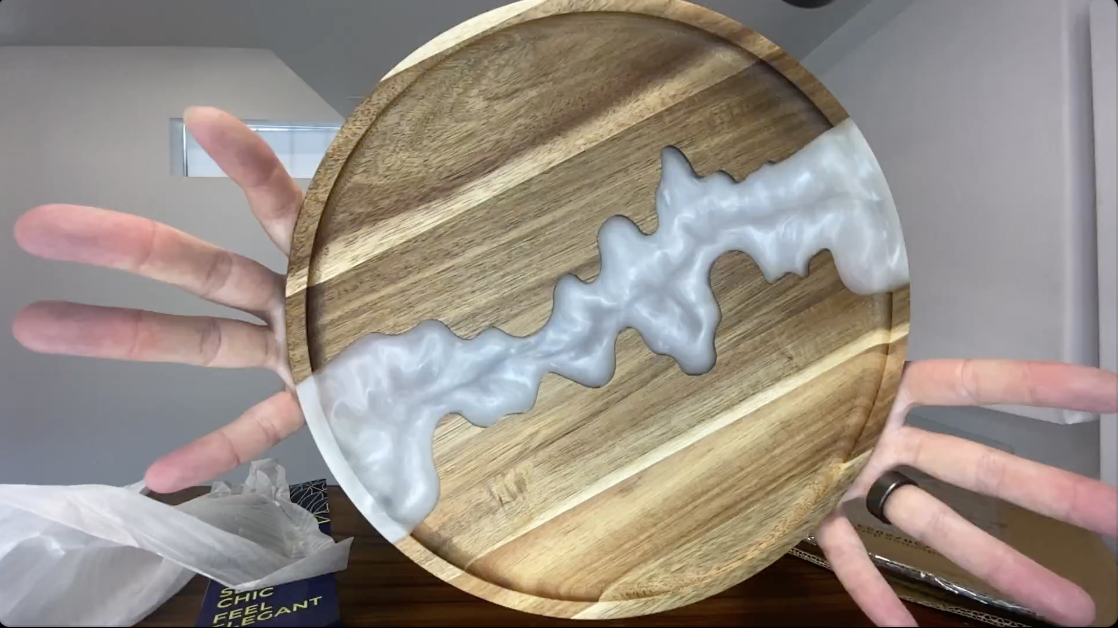 BEST Serving Tray? | Acacia Wood & Pearl White Resin Platter
