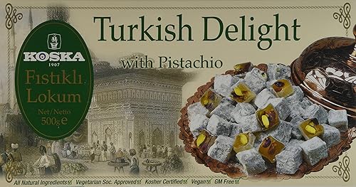 Delicia turca con pistacho, Koska, 17.63 oz (500 g), Fistikli Lokum