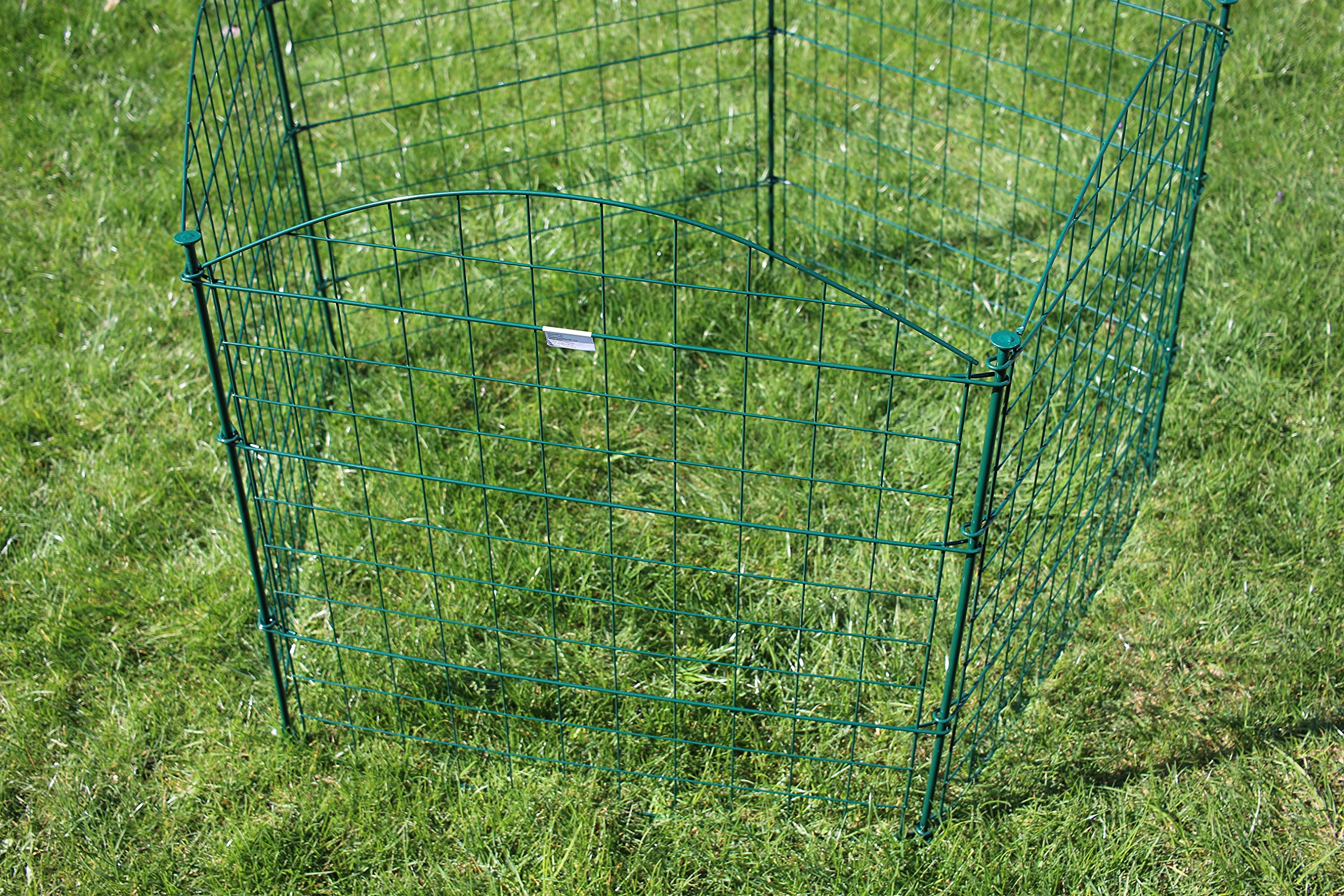 HC Garten & Freizeit Teichzaun Oberbogen Komplettset dunkelgrün 11 tlg. Gartenzaun Gitterzaun